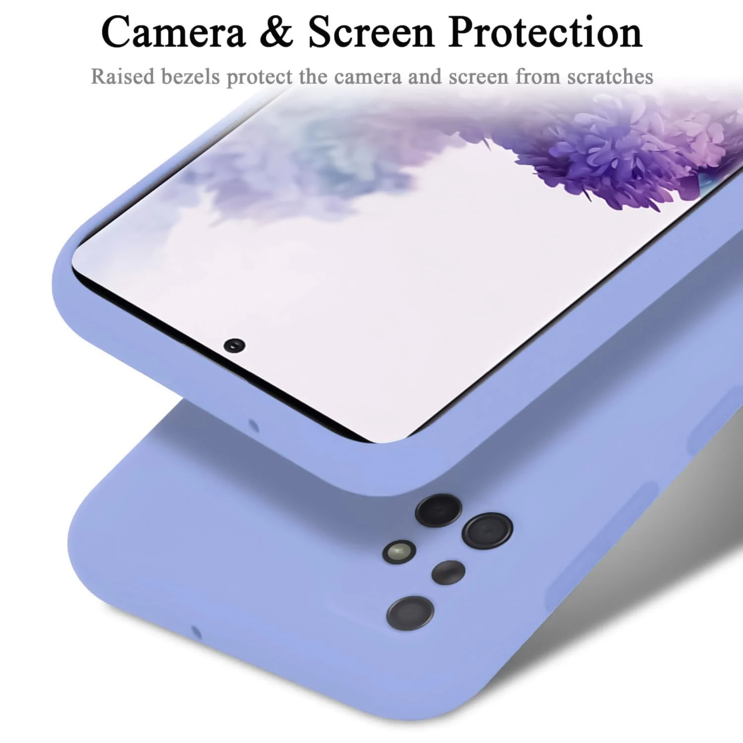DL3 Mobilak Samsung Galaxy A71 Case, Soft Flexible Silicone Gel Rubber Bumper Cover, Full Body Shockproof Protective Phone Case - Baby Blue