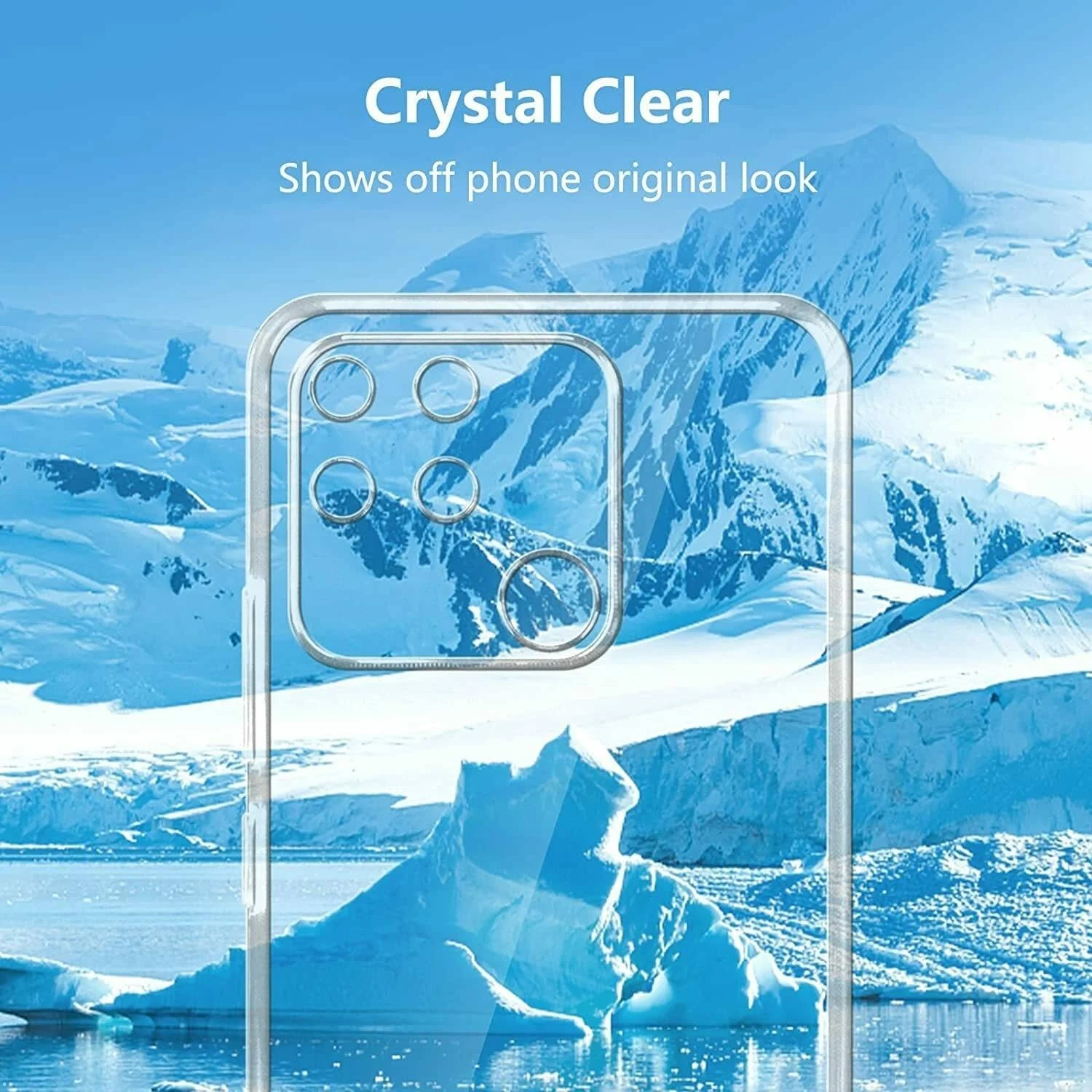DL3 Mobilak Case Compatible with realme Narzo 50A Case Crystal Soft TPU Gel Case Flexible Silicone Anti-Scratch Camera Protection TPU Cover - Clear