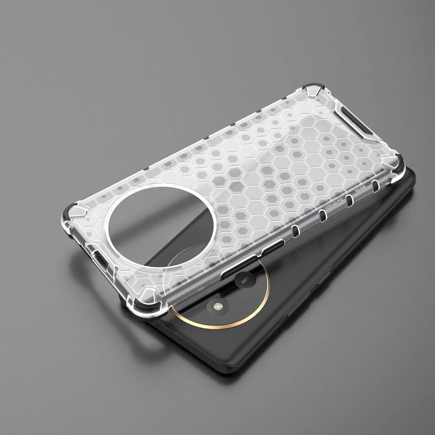 DL3 Mobilak Honeycomb Protective Case for Honor X9C, Shock-absorbing protection, Transparent design, Slim, lightweight profile - Clear
