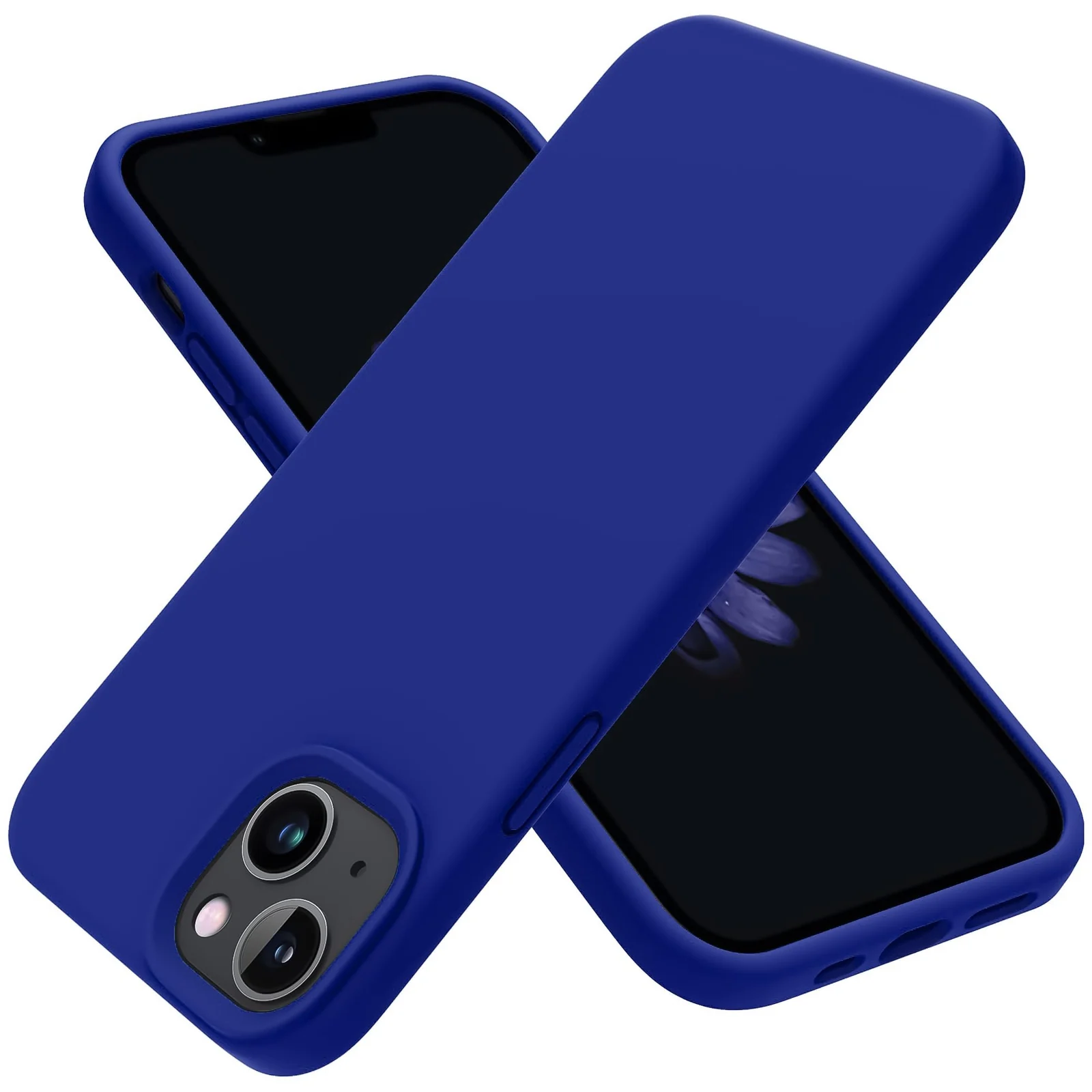 DL3 Mobilak Compatible with iPhone 13 / iPhone 14 (6.1 Inch) Case, Liquid Silicone Case, Full Body Protective Cover, Shockproof, Slim Phone Case, Anti-Scratch Soft Microfiber Lining - Pepsi