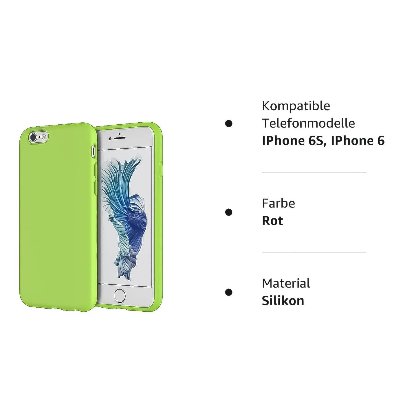 DL3 Mobilak Liquid Silicone Protective Case for iPhone 6 / 6S with Camera Protection and Microfiber Lining - Lemon