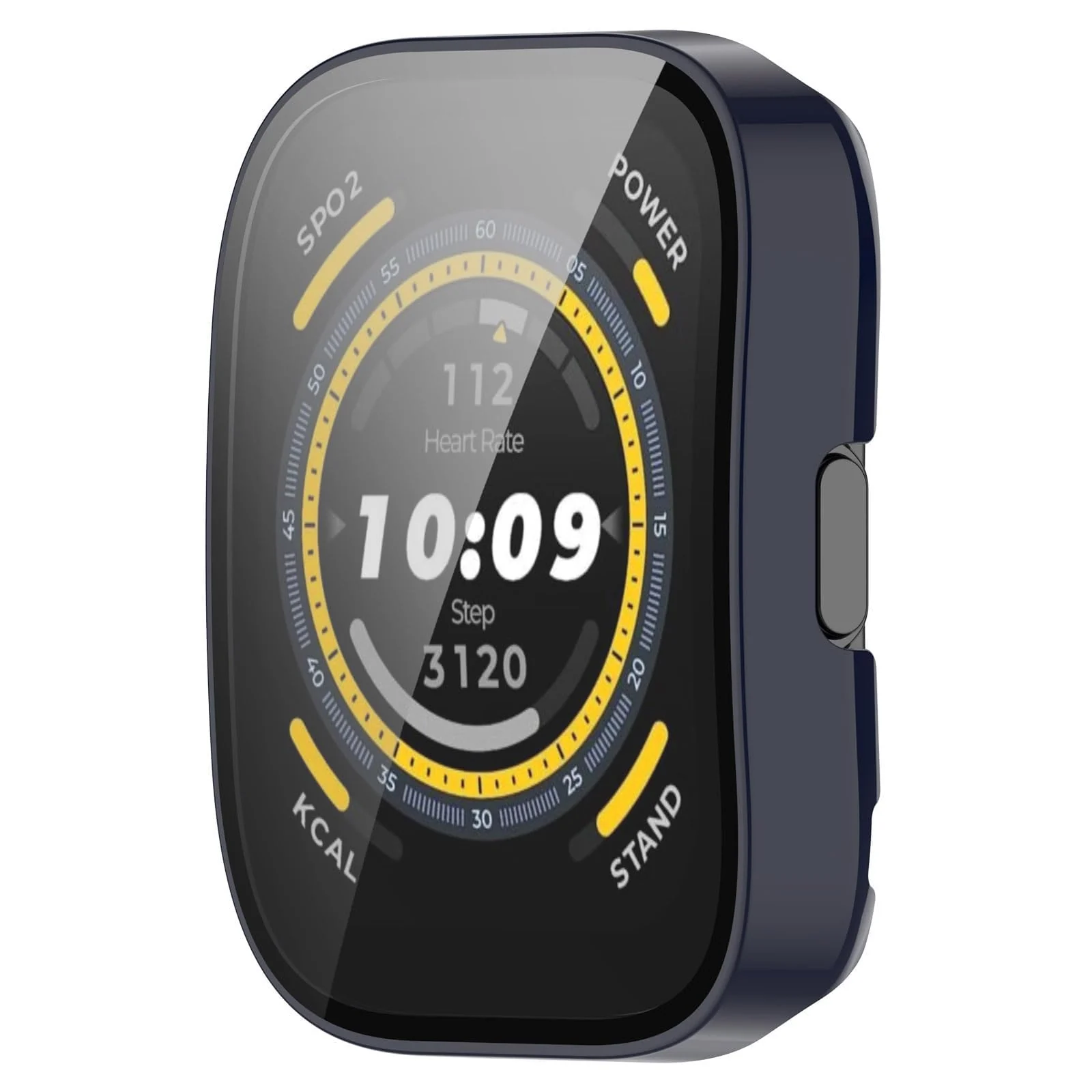 DL3 Mobilak Case with Screen Protector for Amazfit Bip 5, Bumper Full Coverage Hard PC Overall Protective Cover, Built-in Tempered Glass Film High Sensitivity For Amazfit Bip 5 (A2215) - Blue