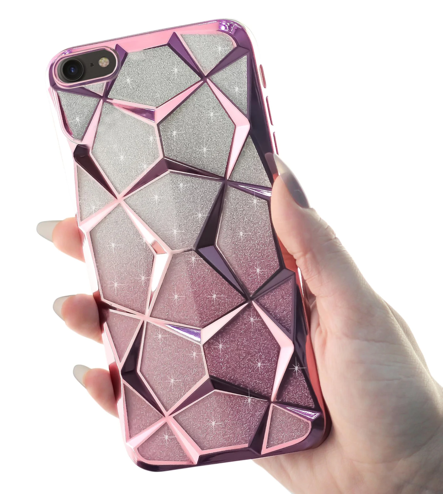 DL3 MOBILAK Gradient Glitter TPU Phone Case for Apple iPhone 7 / 8 / SE