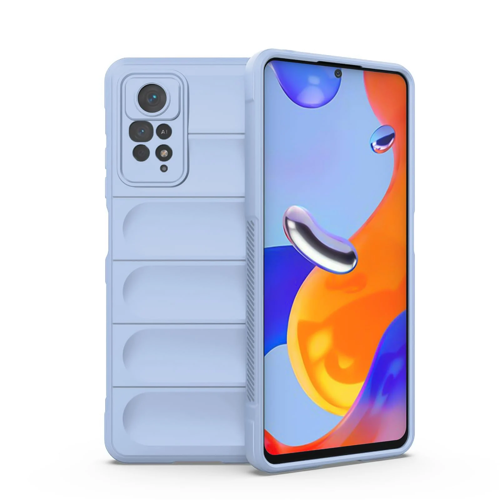 DL3 Mobilak Flexible Silicone and TPU Protective Case with Camera Protection for Xiaomi Redmi Note 12 Pro 4G / Redmi Note 11 Pro 4G&5G - Baby Blue