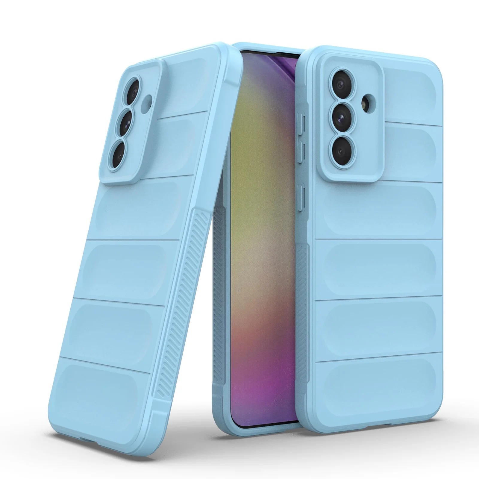 DL3 Mobilak Rugged Protective Case for Samsung Galaxy A56 5G, Camera protection, Shock-absorbing protection, Non-slip grip - Baby Blue