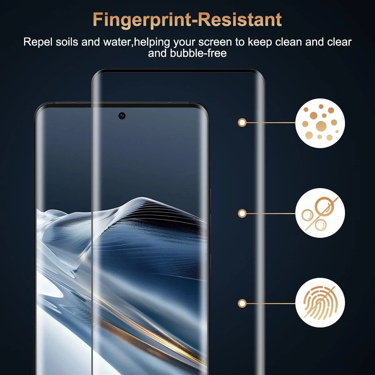 DL3 Mobilak Screen Protector for Huawei P50 Pocket, Tempered Glass Screen Saver Premium HD Protective, Scratch Resistant, NO-Bubble, 9H Hardness, Full Coverage Film - Clear