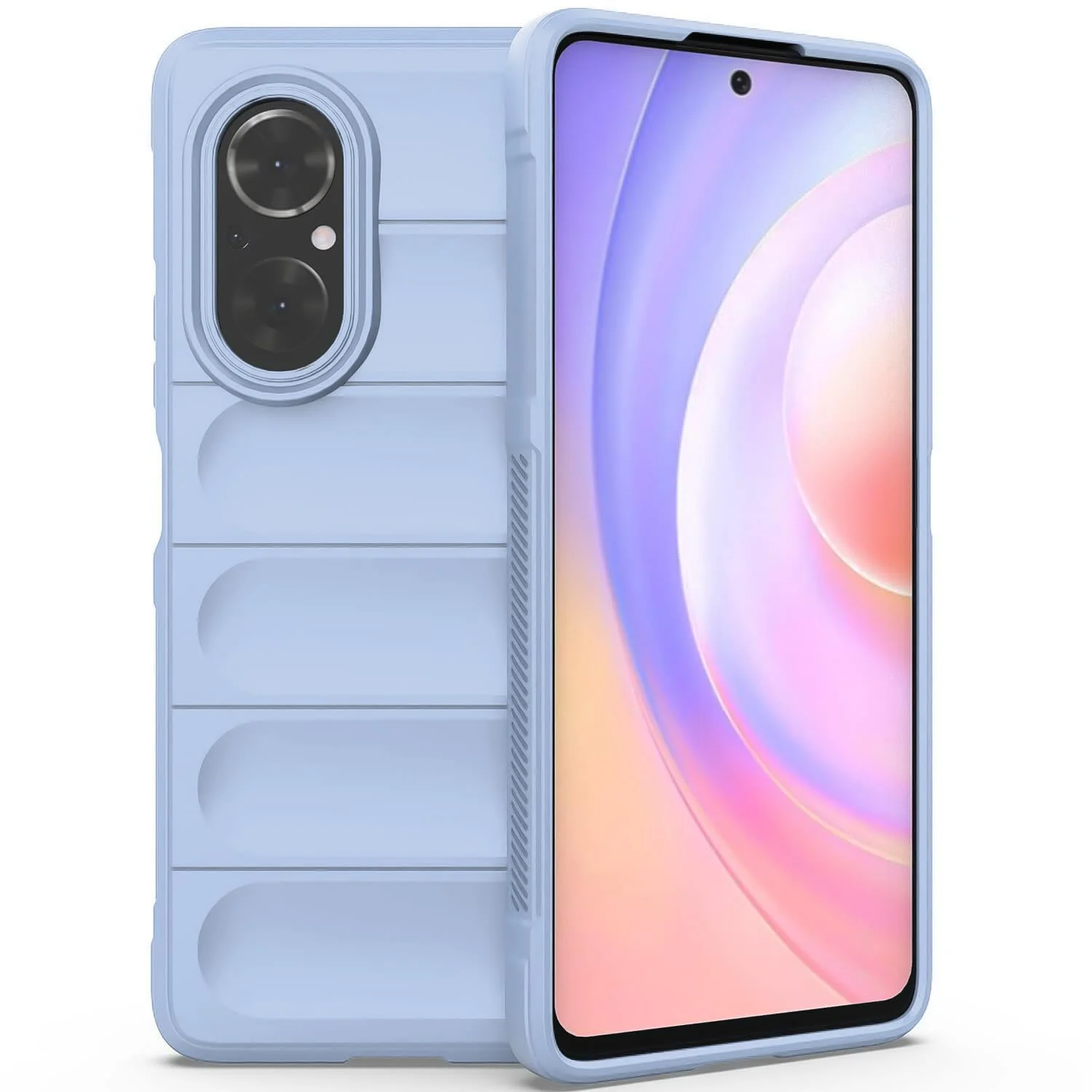 DL3 Mobilak Flexible Silicone and TPU Protective Case with Camera Protection for Huawei Nova 9 SE / Honor 50 SE - Baby Blue