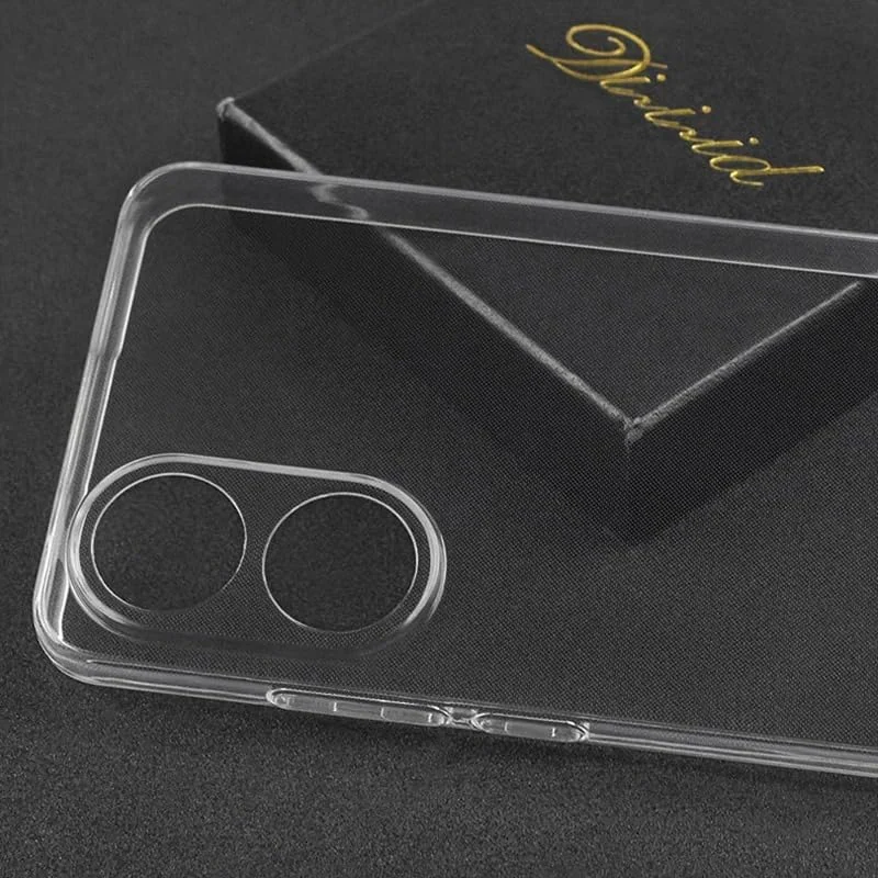 DL3 Mobilak Case Compatible with OPPO A78 4G Case Crystal Soft TPU Gel Case Flexible Silicone Anti-Scratch Camera Protection TPU Cover - Clear
