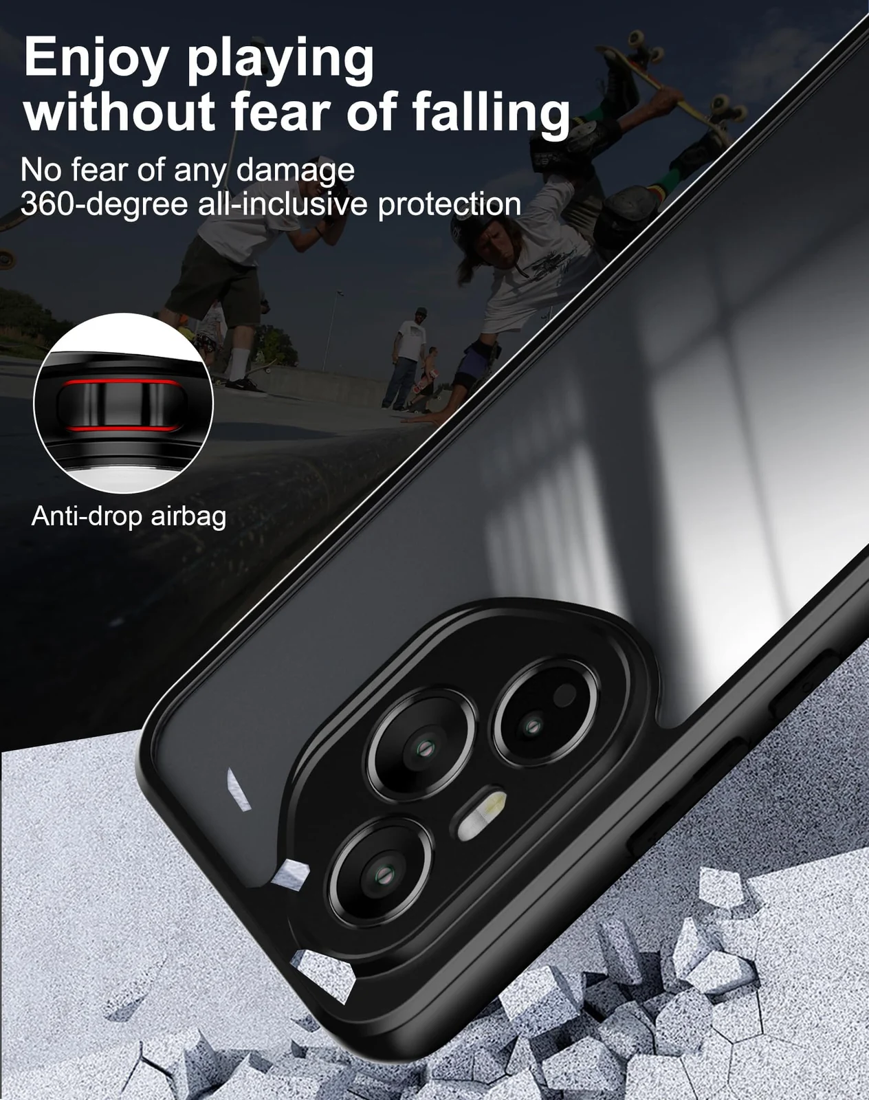 DL3 Mobilak Rugged Protective Case for Honor 400 Pro 5G, Camera protection, Shock-absorbing protection, Scratch-resistant surface - Black