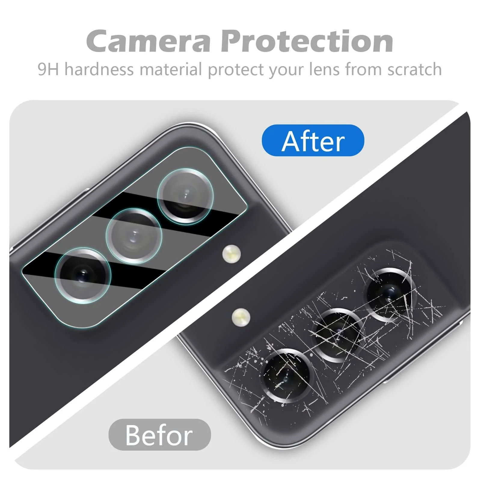 DL3 Mobilak Samsung Galaxy S21 FE 5G Camera Protector Tempered Glass Screen Protector HD [Full Coverage][Anti-Scratch] Drop Protection Ultra Clear/Thin Lens Protector Case - Black