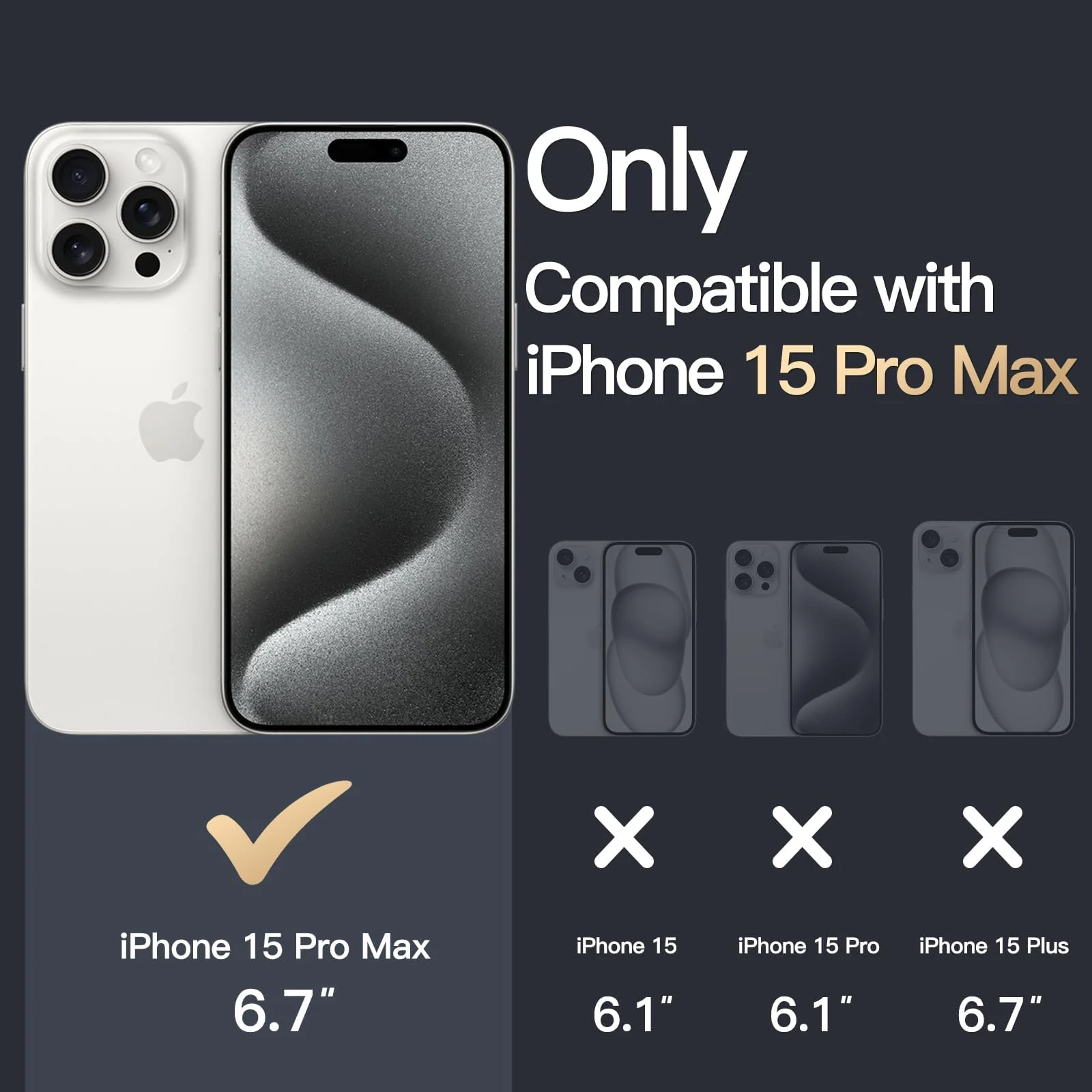 DL3 Mobilak Clear TPU Card Holder Case for iPhone 15 Pro Max with Camera Protection and Shockproof Design - Clear