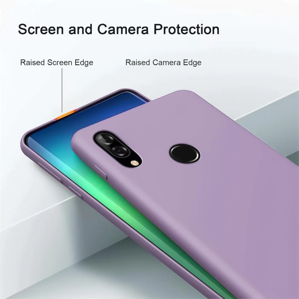 DL3 Mobilak Silicone Protective Case for Huawei nova 3i, Shock-absorbing protection, Scratch-resistant surface, Soft microfiber lining - Lavender