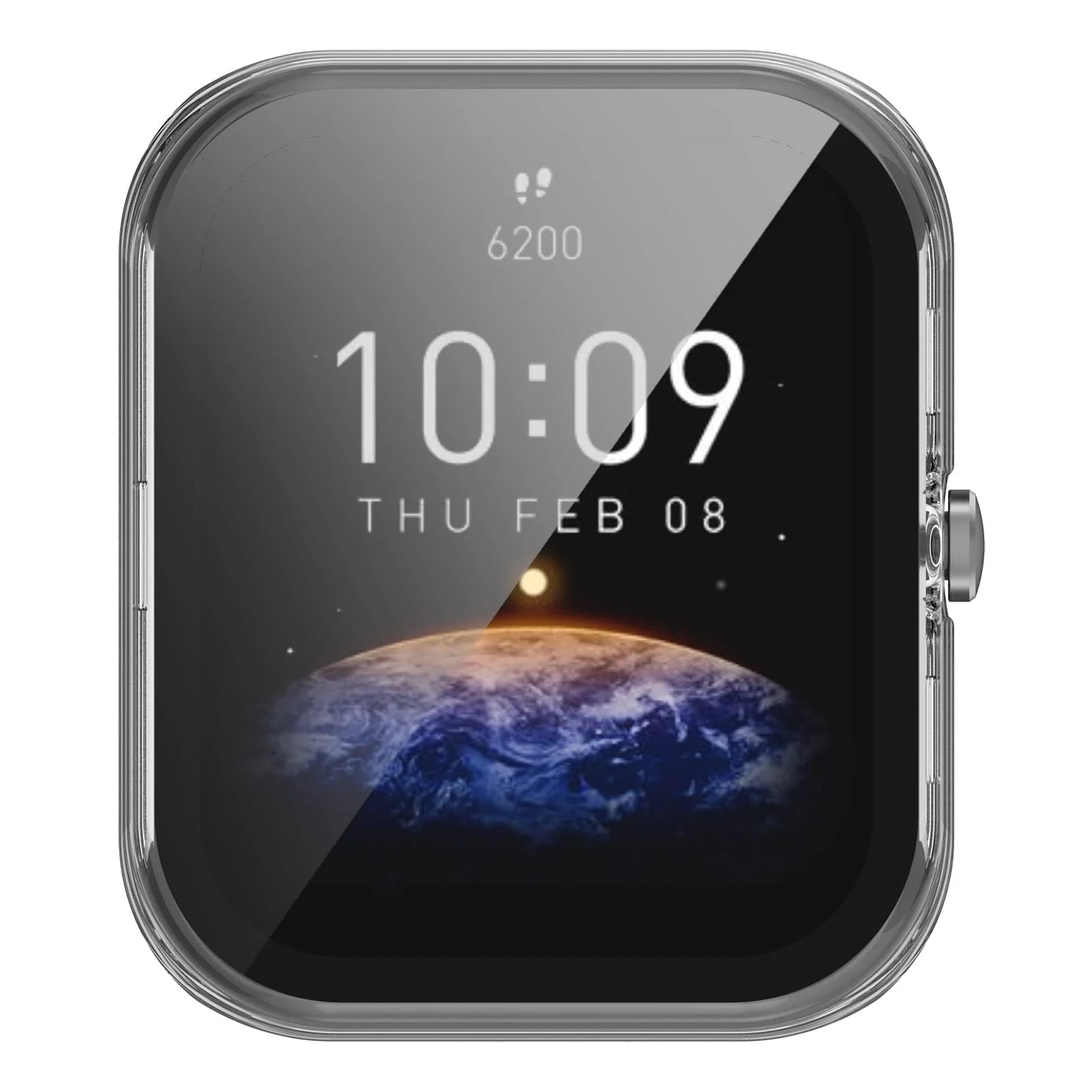 DL3 MOBILAK Full-Coverage Watch Case with Tempered Glass for Amazfit Bip 3 / Bip 3 Pro, Clear