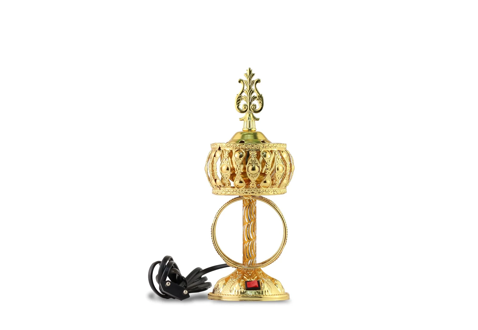Mobigon Arabian Electric Incense Burners metal Vintage Arabic Burner, Middle Eastern Incense Holder- Electric Incense Burner Bakhoor Suitable For Arabian Oud, Home, Hotel Decor - R. Gold