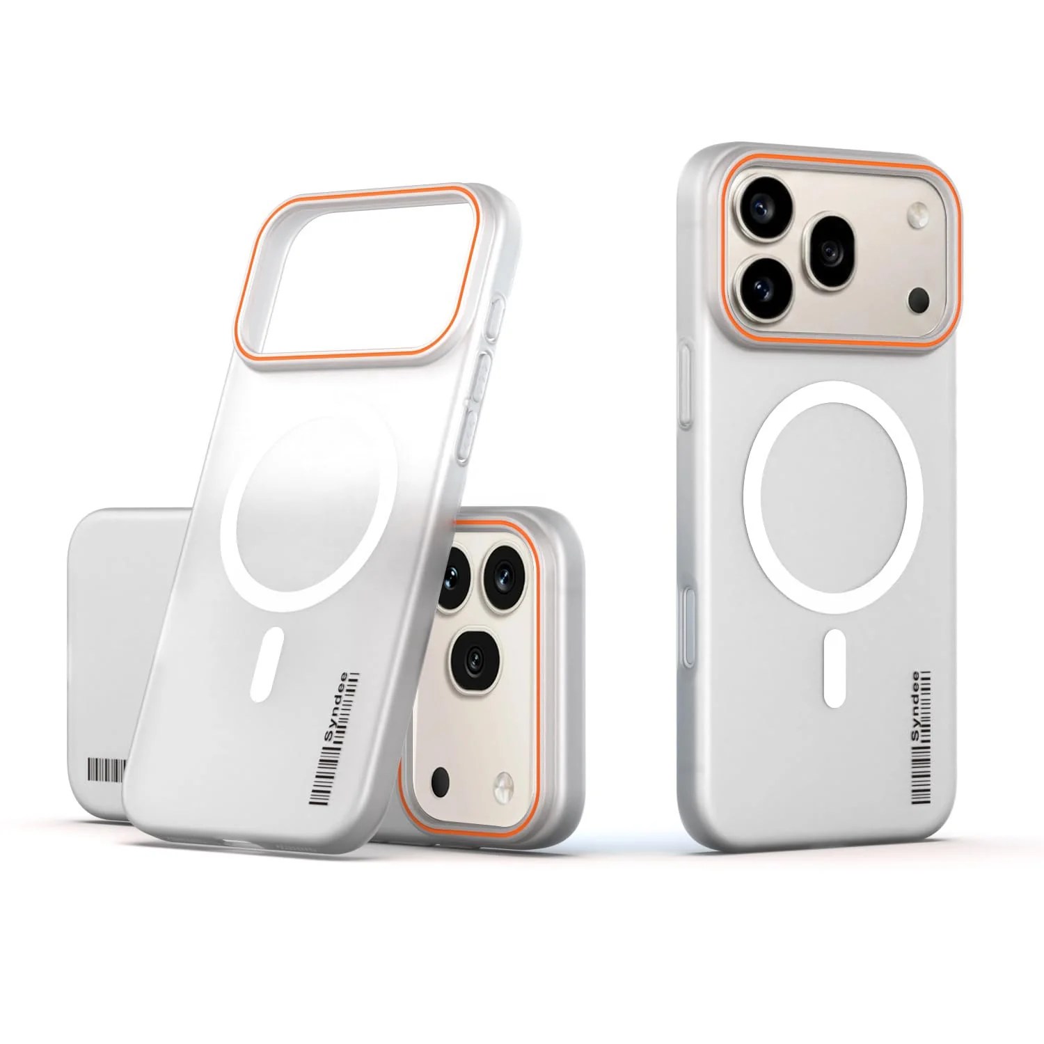 DL3 Mobilak Translucent Matte Case for Honor 600 Pro 5G, Compatible with MagSafe accessories, Shock-absorbing protection, Integrated ring holder - Clear
