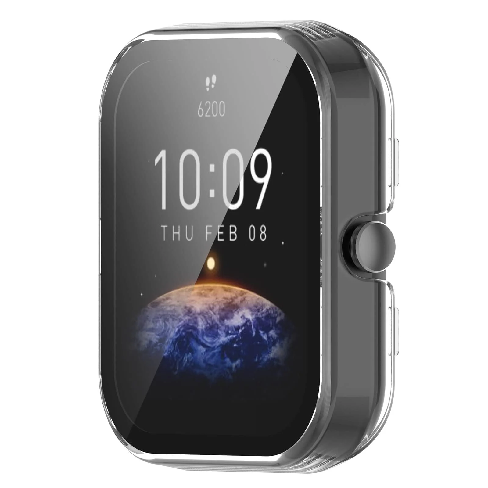 DL3 MOBILAK Full-Coverage Watch Case with Tempered Glass for Amazfit Bip 3 / Bip 3 Pro, Clear