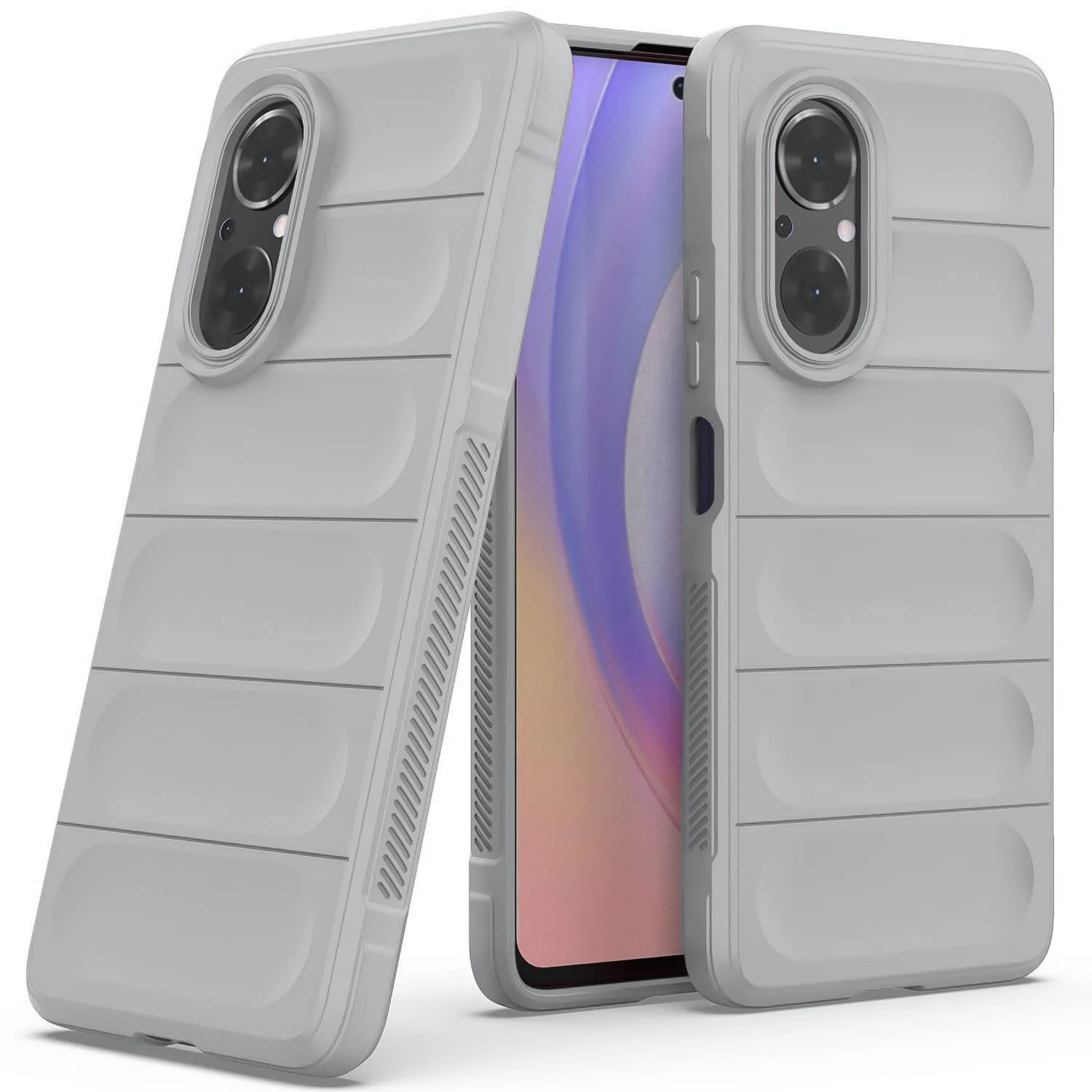 DL3 Mobilak Flexible Silicone and TPU Protective Case with Camera Protection for Huawei Nova 9 SE / Honor 50 SE - Gray