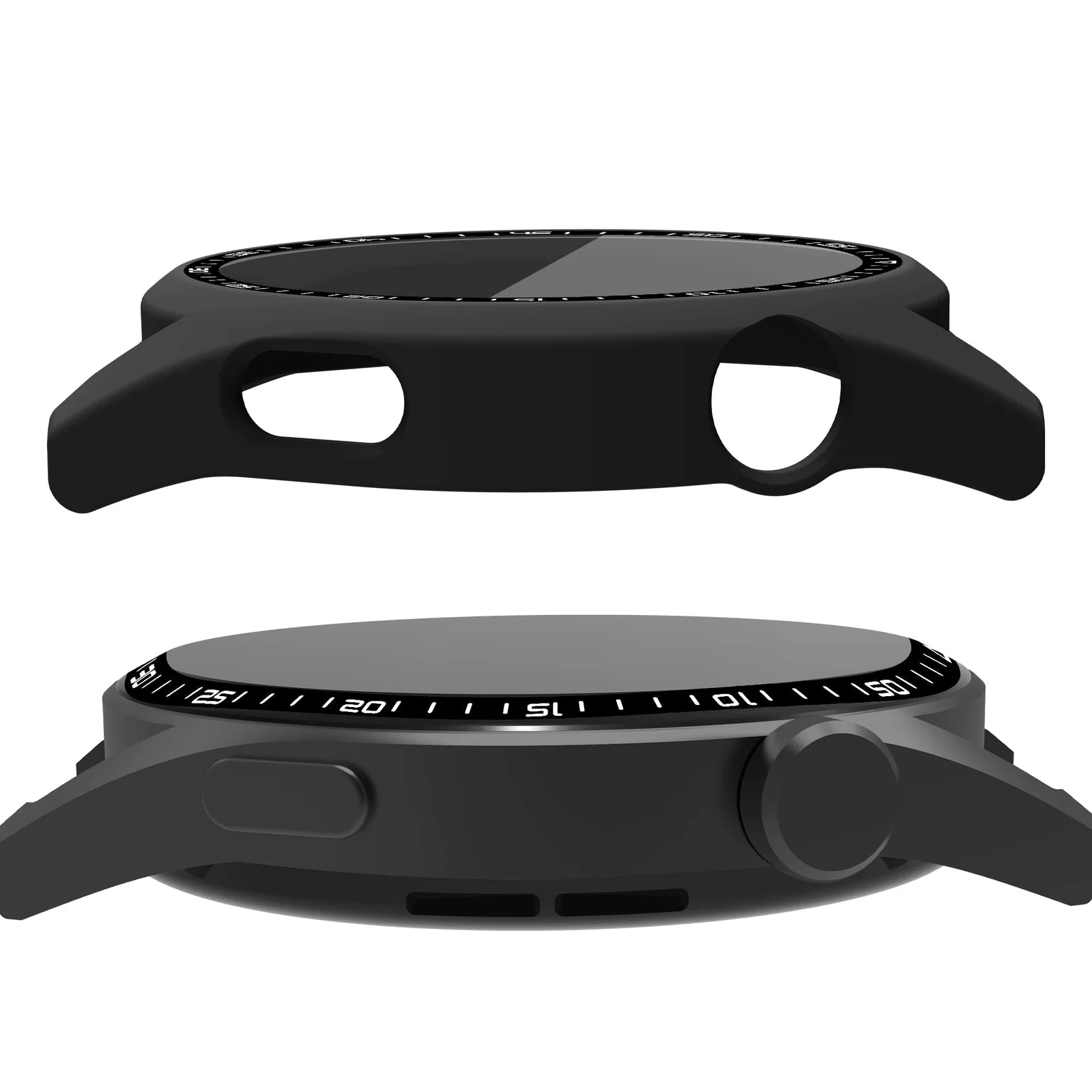 DL3 Mobilak Protective Watch Cover with Screen Protector for Huawei Watch GT3 46mm, Slim, lightweight profile - Black
