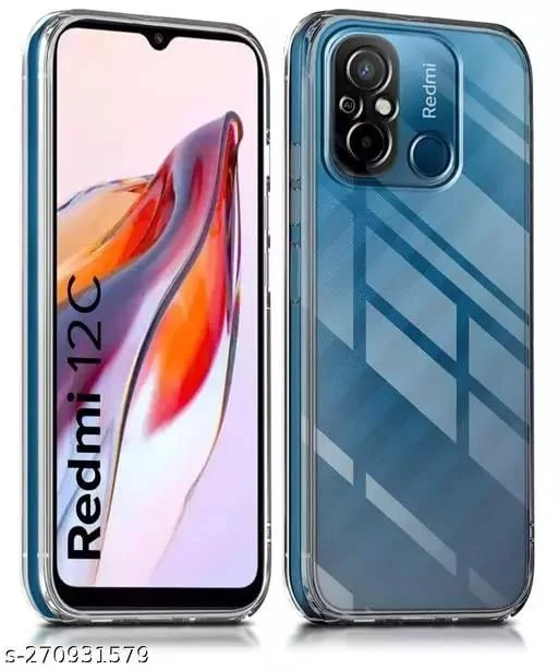 DL3 Mobilak Case Compatible with Xiaomi Redmi 12C Case Crystal Soft TPU Gel Case Flexible Silicone Anti-Scratch Camera Protection TPU Cover - Clear
