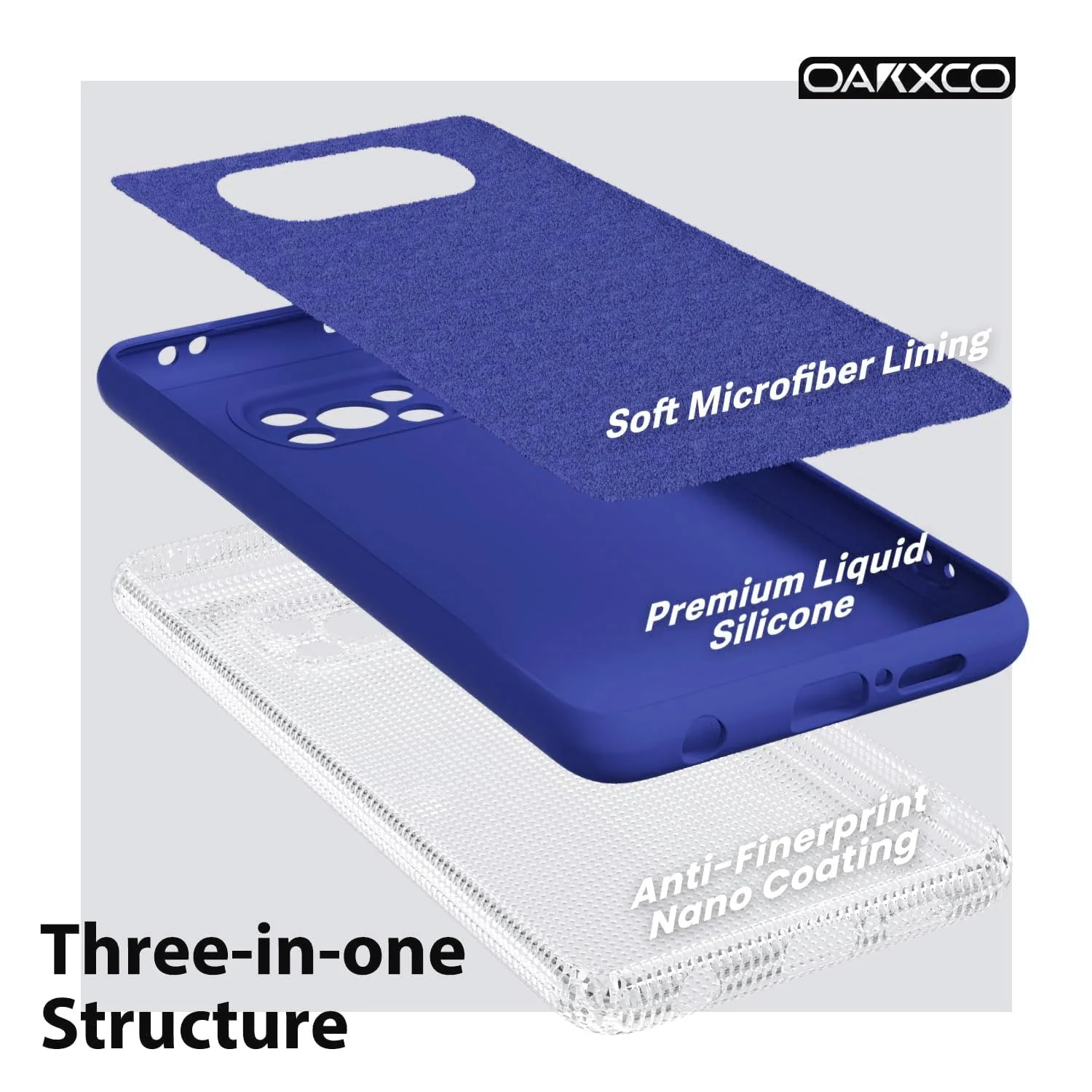 DL3 Mobilak Liquid Silicone Protective Case for Xiaomi Poco X3 Pro / Poco X3 NFC / Poco X3 with Camera Protection and Microfiber Lining - Pepsi