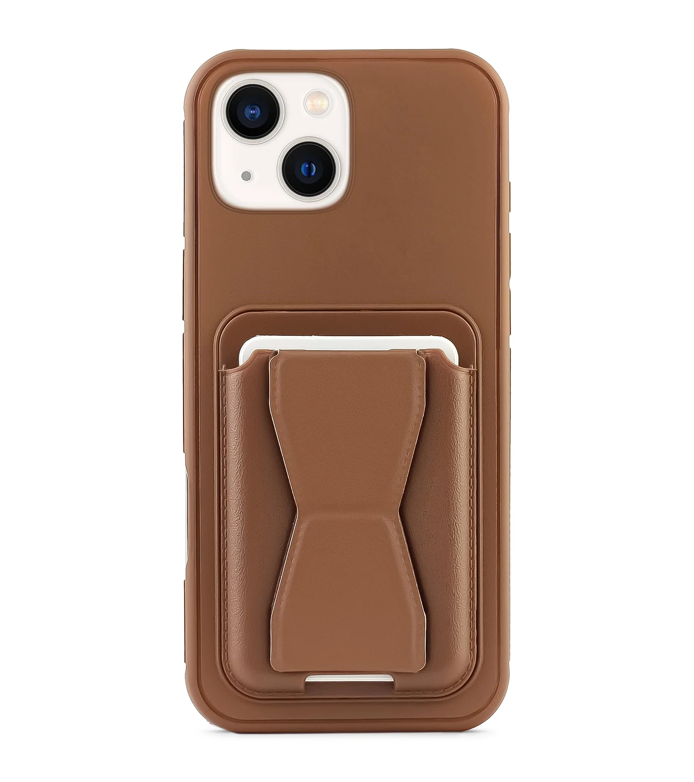 DL3 Mobilak Leather Wallet Case Compatible with iPhone 15 6.1-Inch, Leather Back Cover With TPU Frame, Shockproof Protective Phone Case with Card Holder Stand