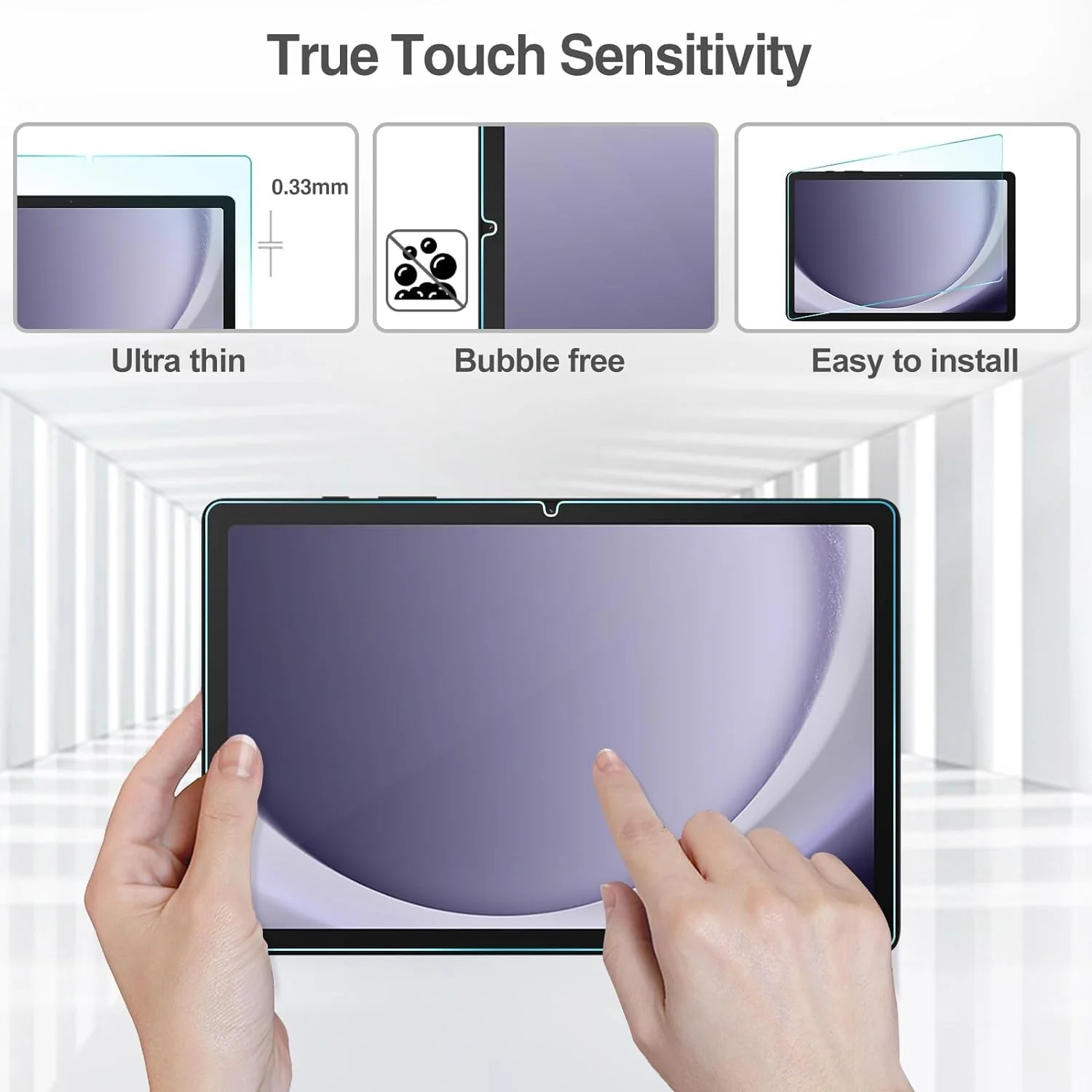 DL3 Mobilak Screen Protector For Samsung Galaxy Tab S9 FE 5G 10.9 Inch/Galaxy Tab S9 11 Inch 2023 Tablet Tempered Glass Film [HD Crystal ] [Easy Installation] [Scratch Resistant] [9H Hardness] - Clear