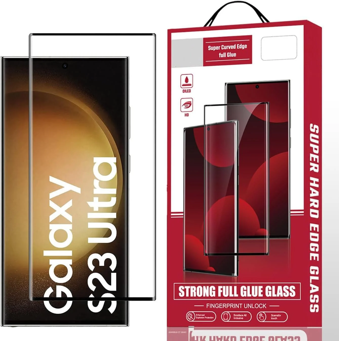 Mobigon Screen Protector for Samsung Galaxy S23 Ultra 5G, Tempered Glass Screen Saver Premium HD Protective, Scratch Resistant, NO-Bubble, 9H Hardness, Full Coverage Film - Clear