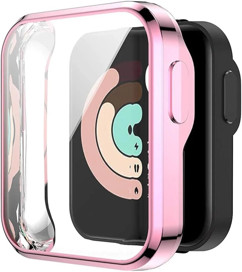 DL3 Mobilak Case Compatible with Xiaomi Mi Watch Lite Case All-Around Screen Protector Watch Soft TPU Shockproof Cover Slim Guard Thin Bumper Shell Protector