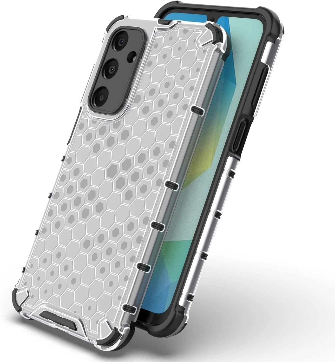 DL3 Mobilak Honeycomb Protective Case for Samsung Galaxy A16 5G / 4G, Shock-absorbing protection, Transparent design, Slim, lightweight profile - Clear