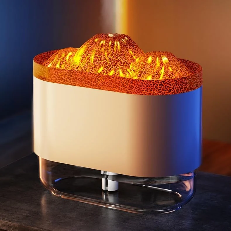 Mobigon Wood Cool Mist Ultrasonic Humidifier for Room Moisture, Aroma Diffuser for Home, 300ml Essential Oil Diffuser with 7 Colorful Night Light, Auto Shut-Off, Home, Office, car - D.White