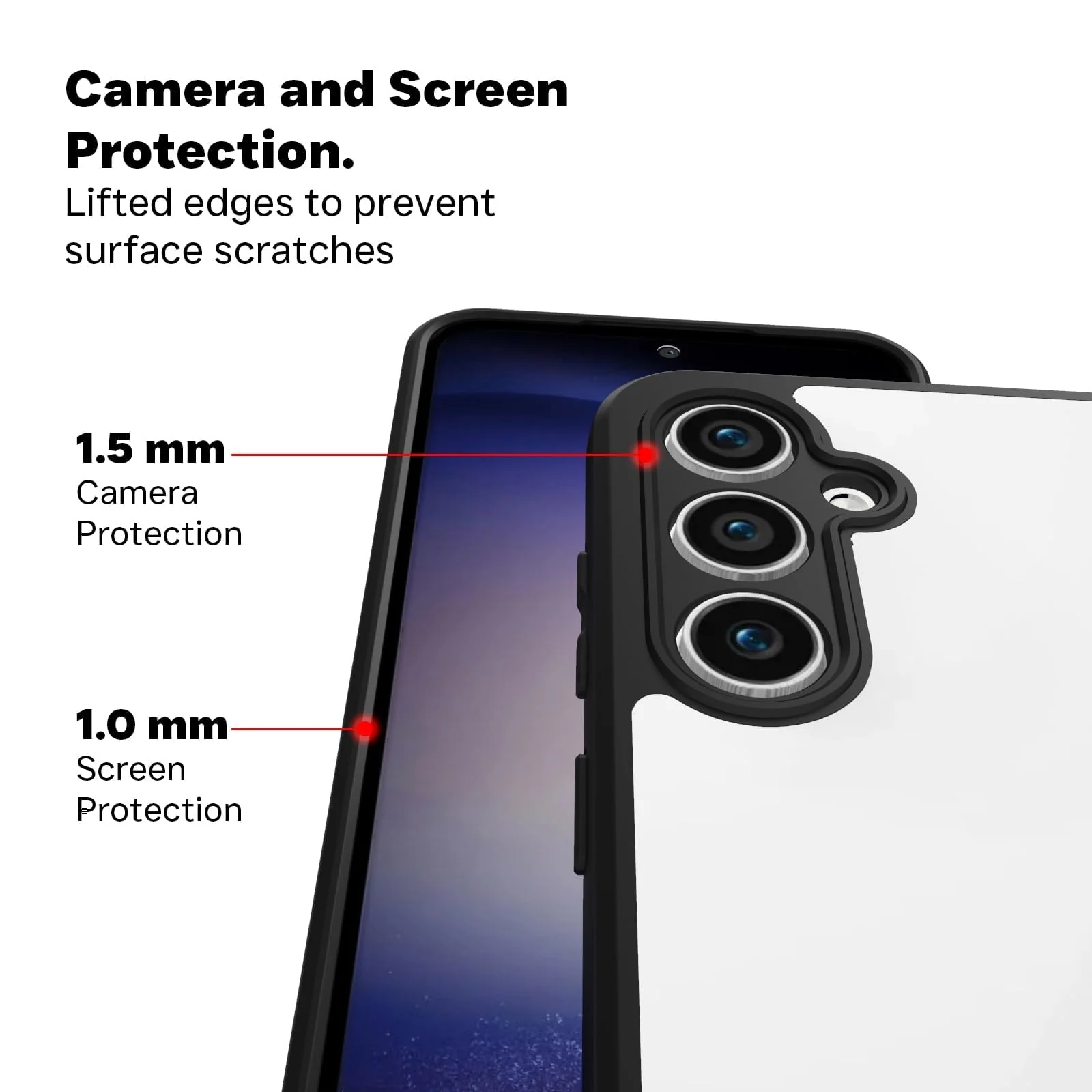 DL3 Mobilak Soft Silicone Protective Case for Samsung Galaxy A24 4G with Camera Protection and Military-Grade Protection - Black