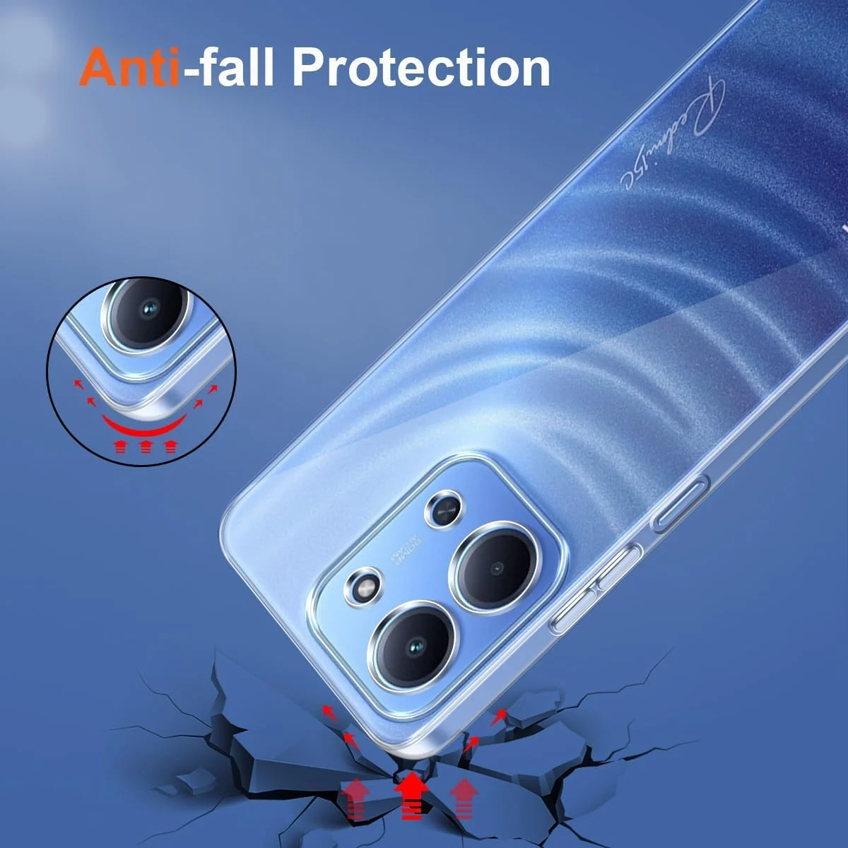 DL3 Mobilak Case Compatible with Xiaomi Redmi 15C 4G/5G, Case Crystal Soft TPU Gel Case Flexible Silicone Anti-Scratch Camera Protection TPU Cover - Clear