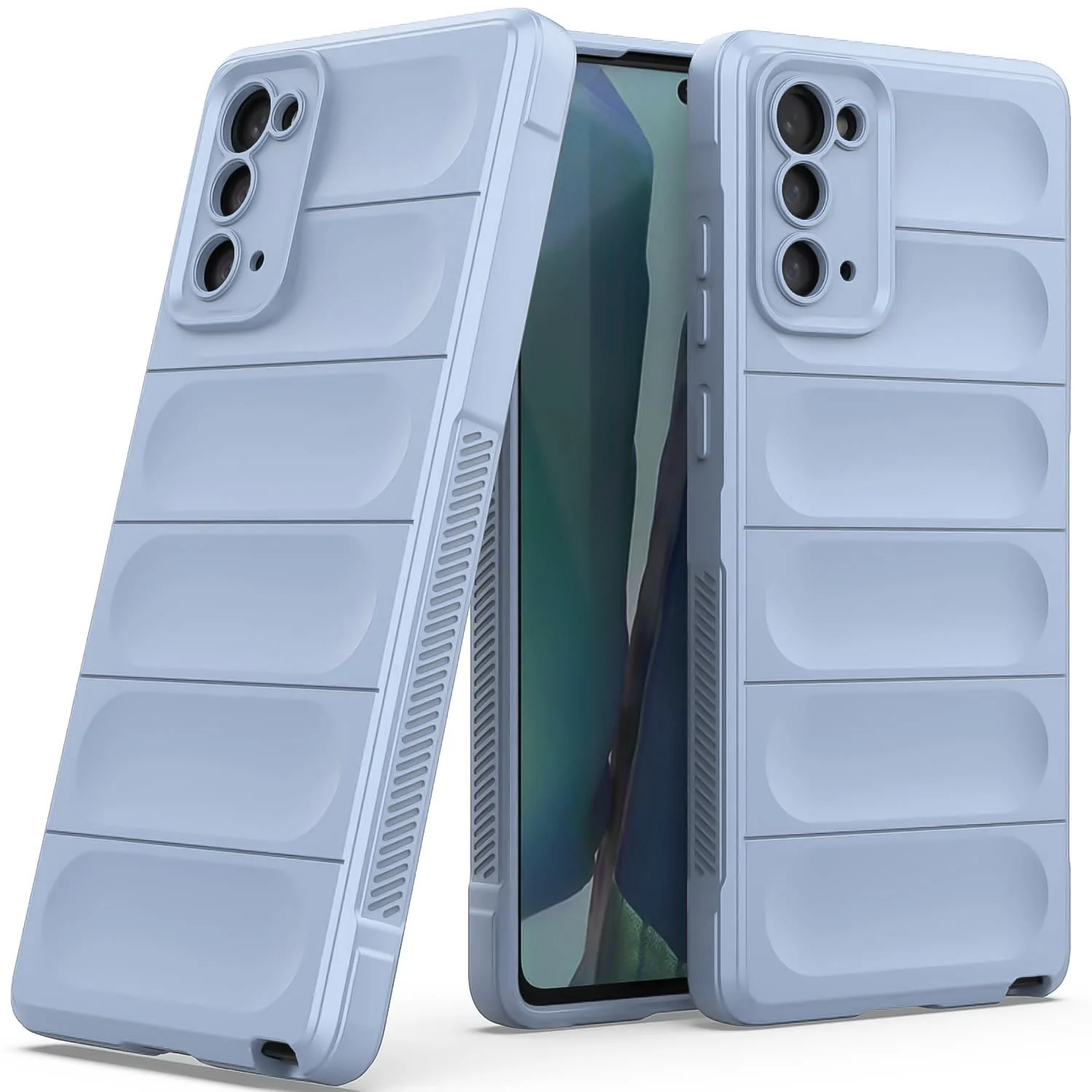 DL3 Mobilak Silicone Case for Samsung Galaxy Note 20 5G Heavy Duty Protective [Slim Fit] Shockproof Soft Flexible Protective Design Shock-Absorption TPU Cover With Camera Protection - Baby Blue