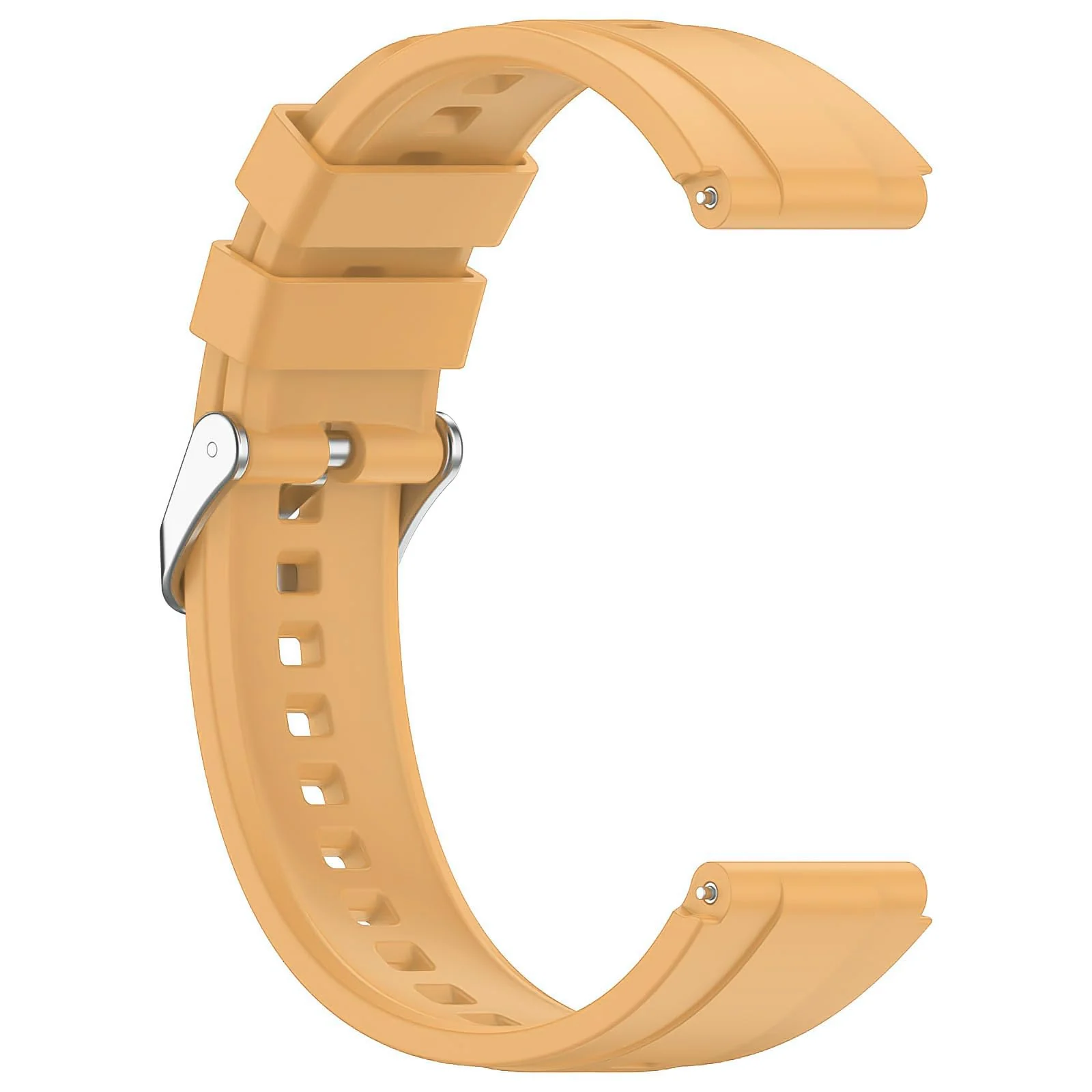 DL3 Mobilak Strap Compatible with Huawei Watch GT5 Pro 42mm / GT5 41mm / GT4 41mm / Garmin Venu 3S / Forerunner 265S / Fossil Women's Gen 6, 18mm Soft Silicone Replacement Bands - Yellow