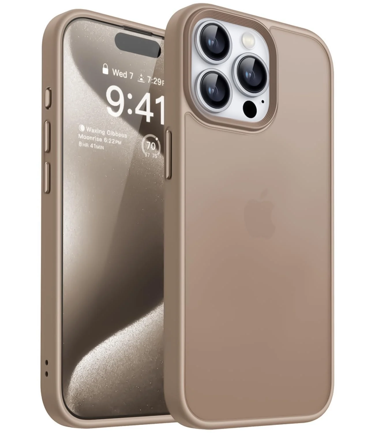 Dl3 Mobilak Matte Case for iPhone 14 Pro Max (6.7 Inch), Shockproof Drop Protection, Frosted Translucent Matte Back Phone Cover, Anti-Fingerprint (Blue)