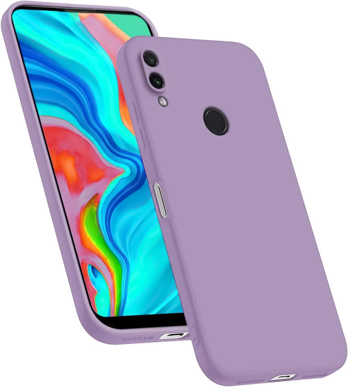 Dl3 Mobilak Xiaomi Redmi Note 7 / Note 7 Pro Case,Soft Flexible Silicone Gel Rubber Bumper Cover,Full Body Shockproof Protective Phone Case (Win Red)