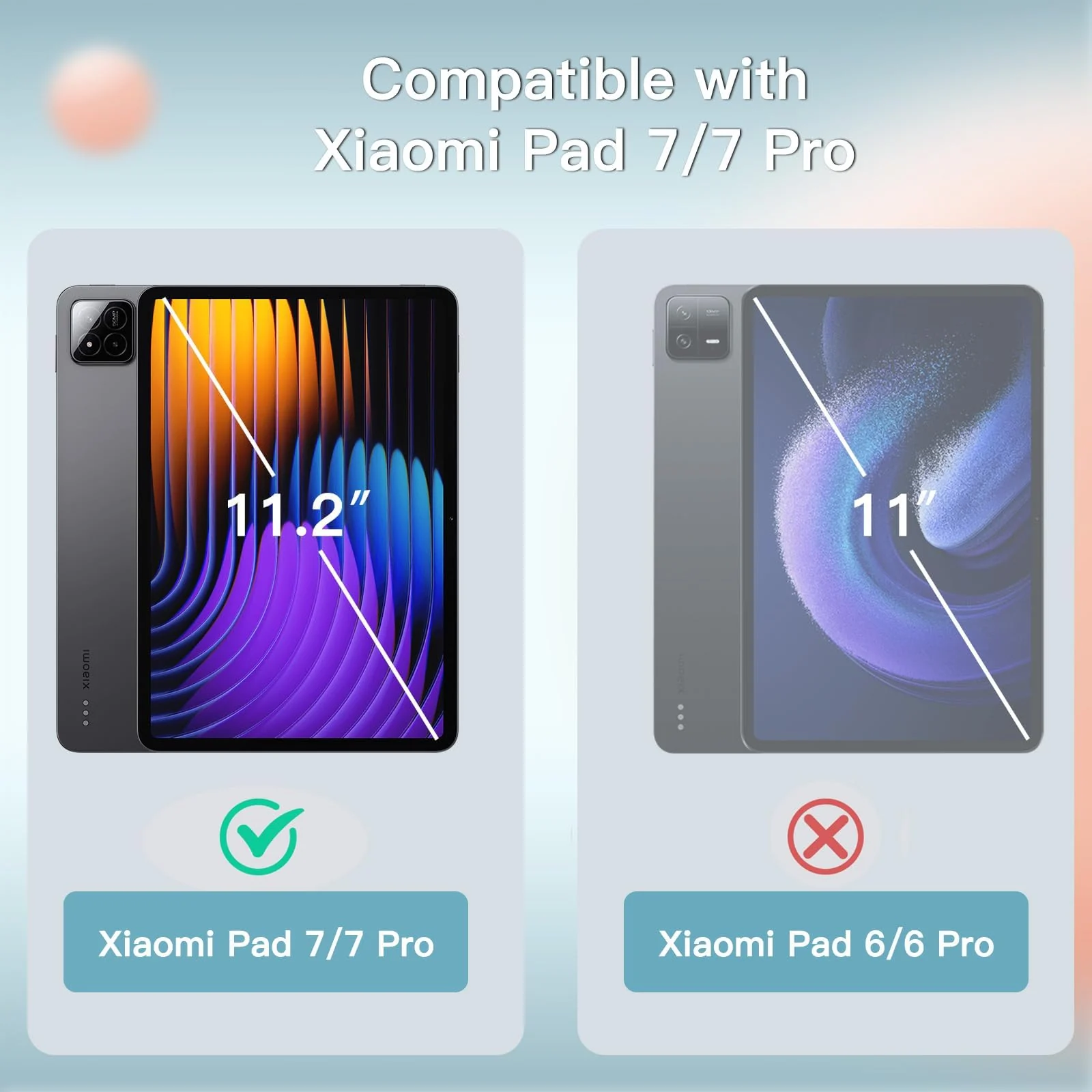 DL3 Mobilak Xiaomi Pad 7 / Xiaomi Pad 7 Pro 2024 11.2 Case with Pen Holder, Soft TPU Back Trifold Stand Protective Smart Cover Flip, Auto Wake&Sleep - Black