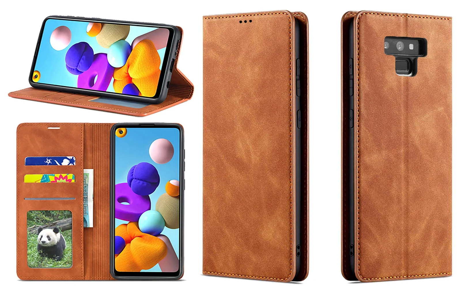 Dl3 Mobilak Premium PU Leather Flip Folio Case for Samsung Galaxy Note 9, Magnetic Closure Protective Case Kickstand Card Cash Slot Shockproof Durable Wallet Cover Soft TPU (Blue)