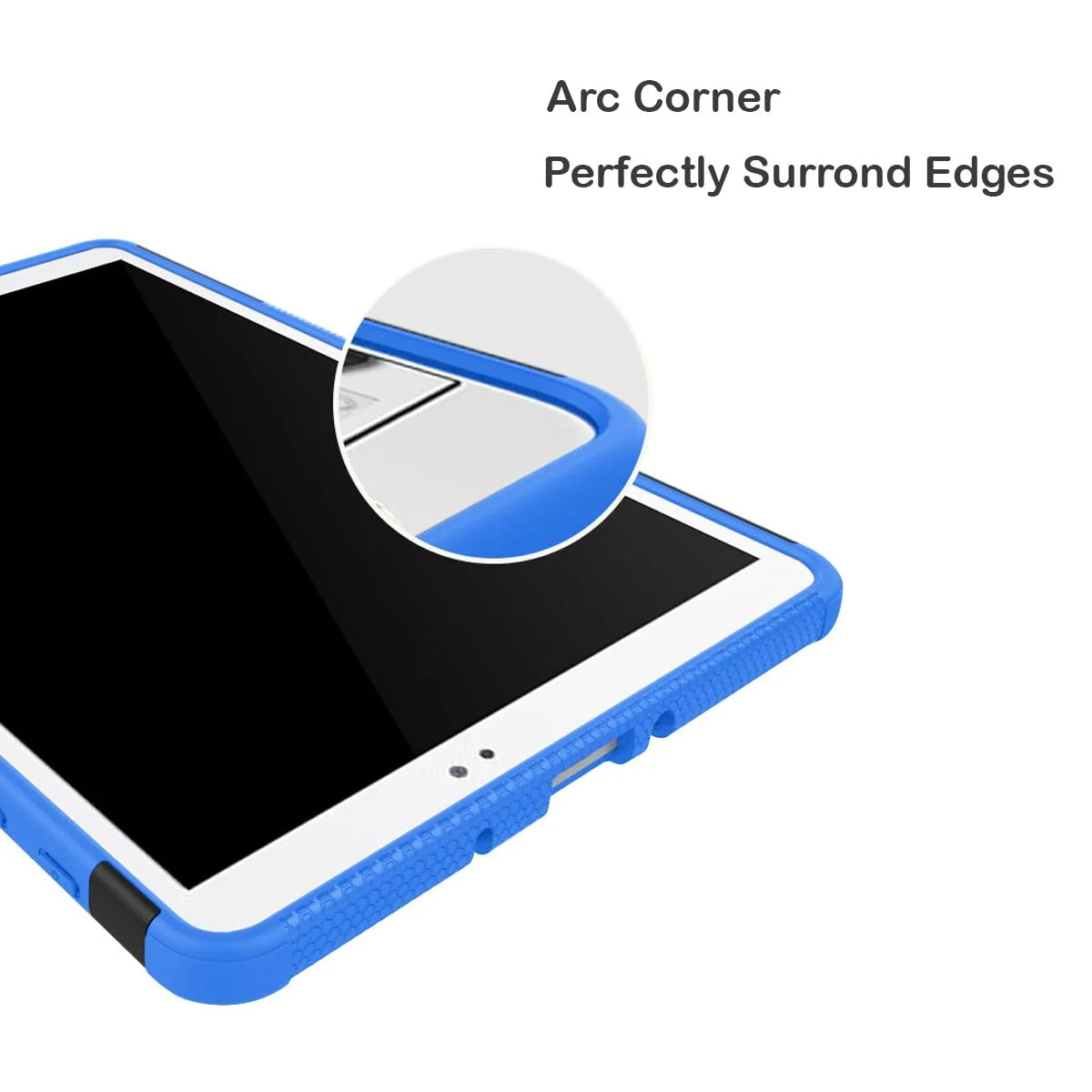 DL3 Mobilak Case For Samsung Galaxy Tab A 10.1 inch 2016 Release, SM-T580 T585 T587 Case, Hybrid Rugged Armor Heavy Duty 2 in 1 TPU + PC Combo Dual Layer Shockproof Case with Kickstand - Blue