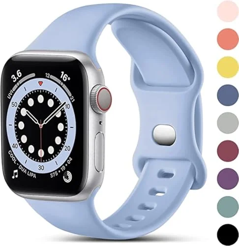 38MM/40MM/41MM — DL3 Mobilak Bands Compatible with Apple Watch Ultra 49mm 45mm 44mm 42mm 41mm 40mm 38mm, Replacement Soft Silicone Strap for iWatch Ultra/Ultra 2 Series 9/8/7/6/5/4/3/2/1 SE (38MM/40MM/41MM)