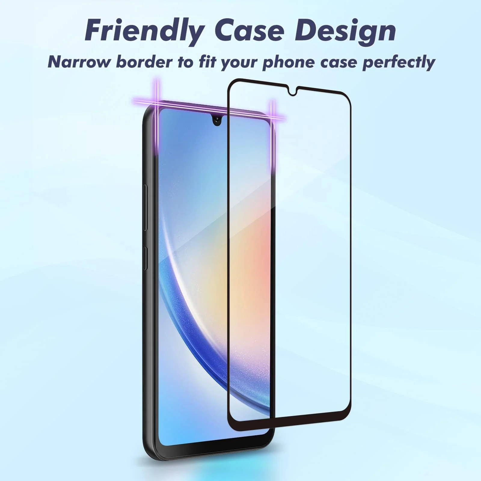DL3 Mobilak for Samsung Galaxy A24 Tempered Glass Screen Protector, 9H Hardness Anti-Scratch Tempered Glass flim, Case Friendly, Anti-Scratch - Clear