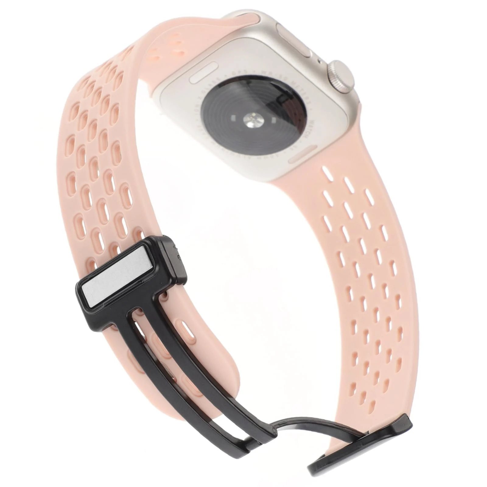 DL3 Mobilak Magnetic Bands for Apple Watch Band 41mm 40mm 38mm, for Women Men, Soft Silicone Magnetic Buckle Breathable Sport Watch Strap for iWatch Series SE 8 7 6 5 4 3 2 1 - Pink