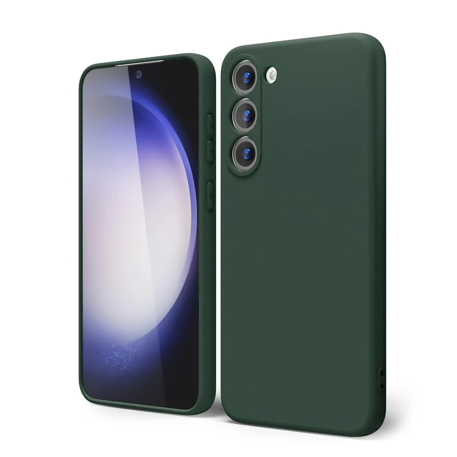 DL3 Mobilak Liquid Silicone Protective Case for Samsung Galaxy Note10 with Microfiber Lining and Shockproof Design - Green