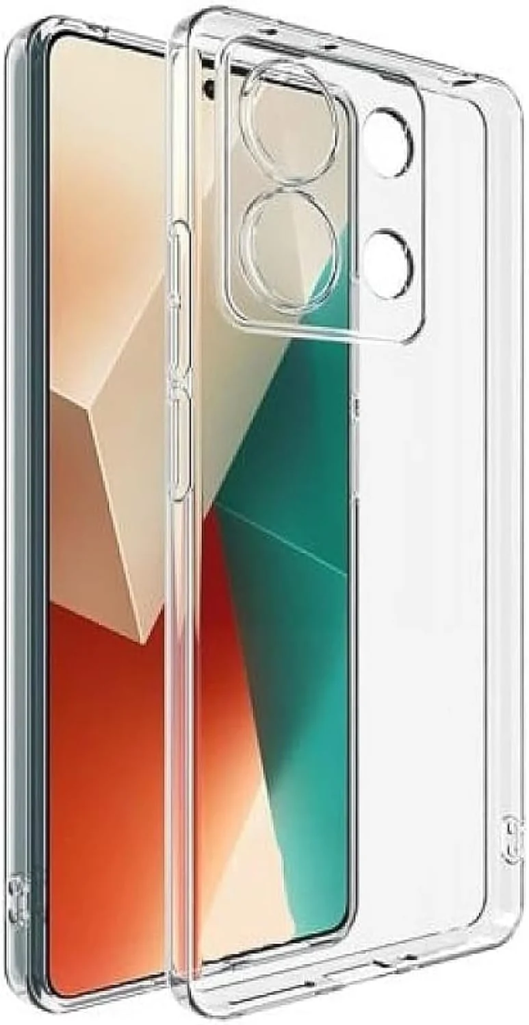 DL3 Mobilak Case Compatible with Xiaomi Redmi Note 13 Pro 4G (Not 5G) Case Crystal Soft TPU Gel Case Flexible Silicone Anti-Scratch Camera Protection TPU Cover - Clear