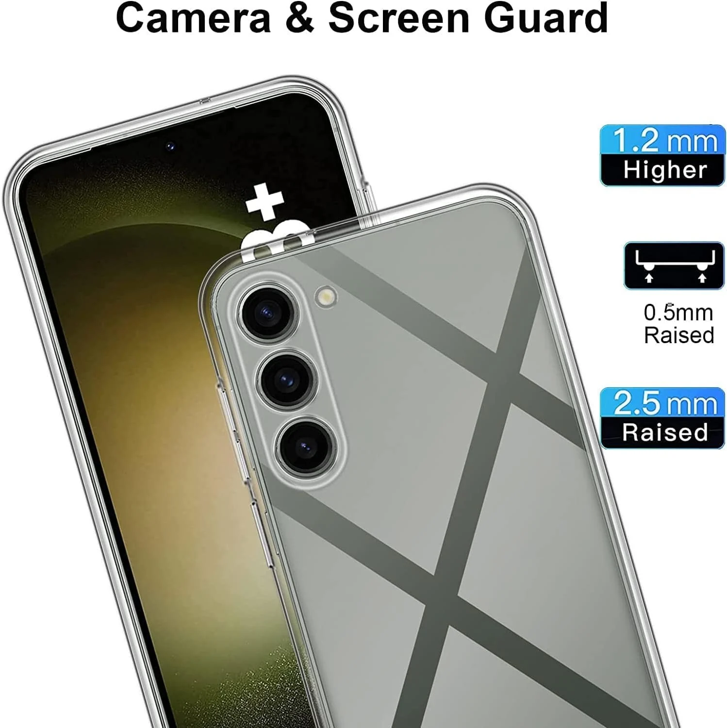 DL3 Mobilak Clear TPU Case for Samsung Galaxy S23 + Plus, Camera protection, Shock-absorbing protection, Scratch-resistant surface - Clear