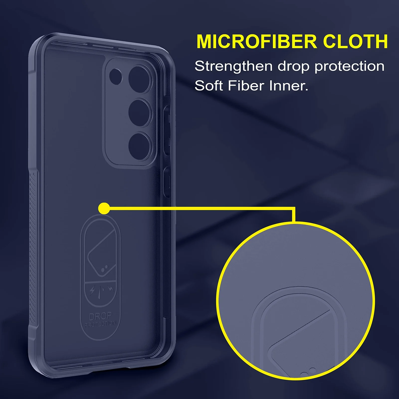 DL3 Mobilak Silicone Case for Samsung Galaxy S23+ Plus Heavy Duty Protective [Slim Fit] Shockproof Soft Flexible Protective Design Shock-Absorption TPU Cover With Camera Protection - Blue