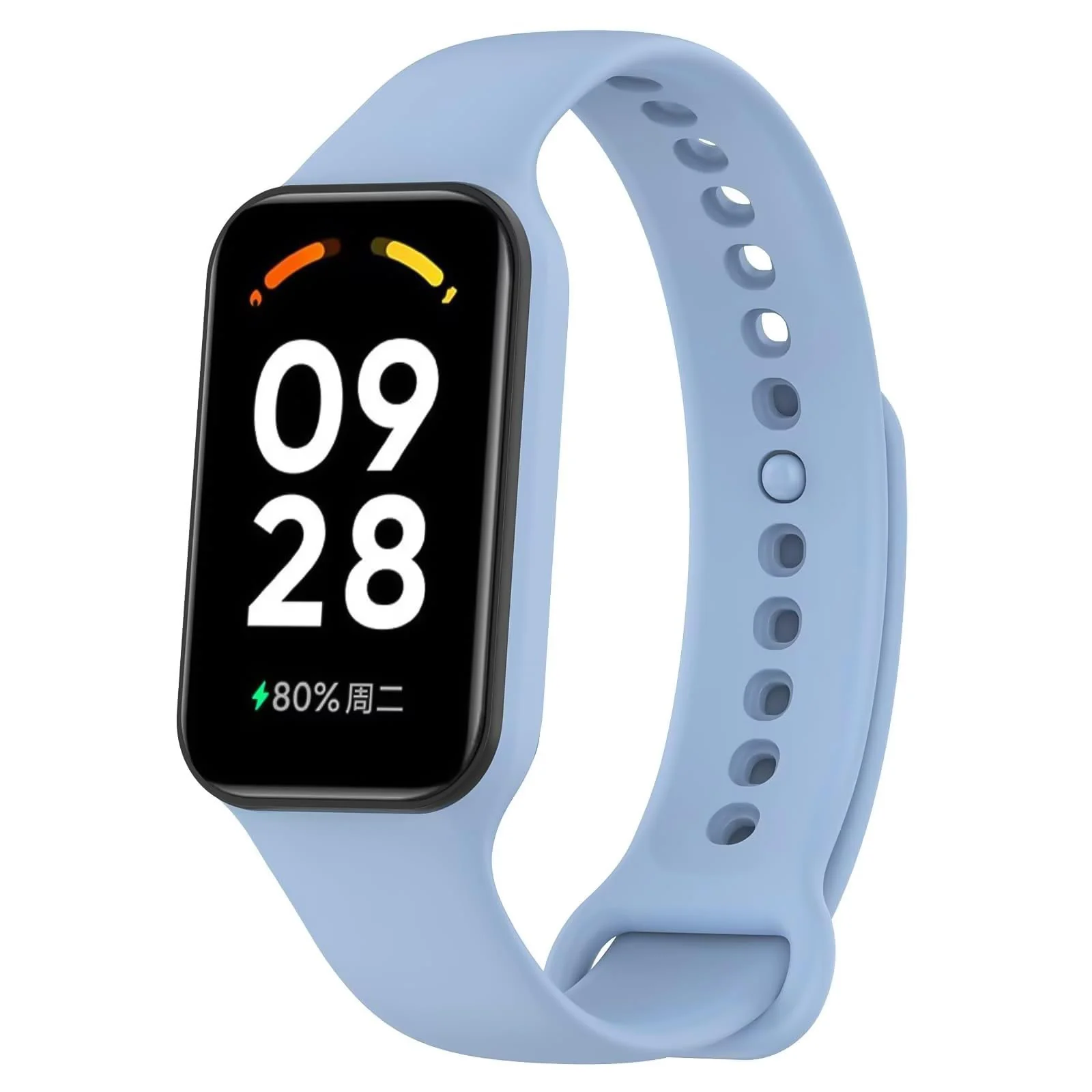 DL3 Mobilak Smart Watch Strap for Xiaomi Redmi Band 2, Sport Silicone Watch Band Wrist Strap, Replacement Bracelet Wristband Wrist Strap for Xiaomi Redmi Smart Band2 Accessories - Baby Blue