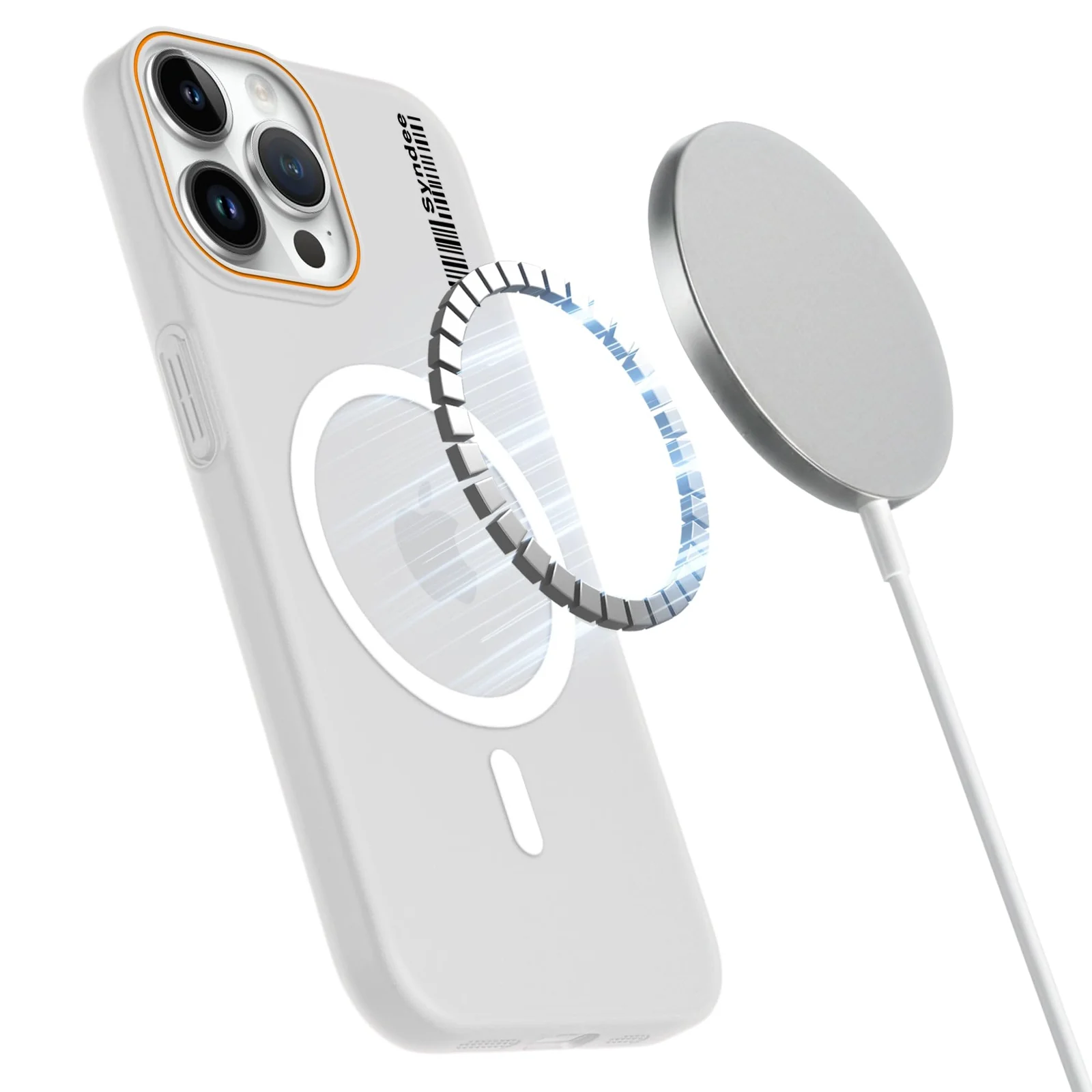 DL3 Mobilak Case Back Cover for iPhone 11 Pro Max 6.5-Inch, Sleek Frosted Translucent Back Only Compatible with Wireless Magnetic Accessories | Anti-Scratch Shockproof Phone Case - Clear