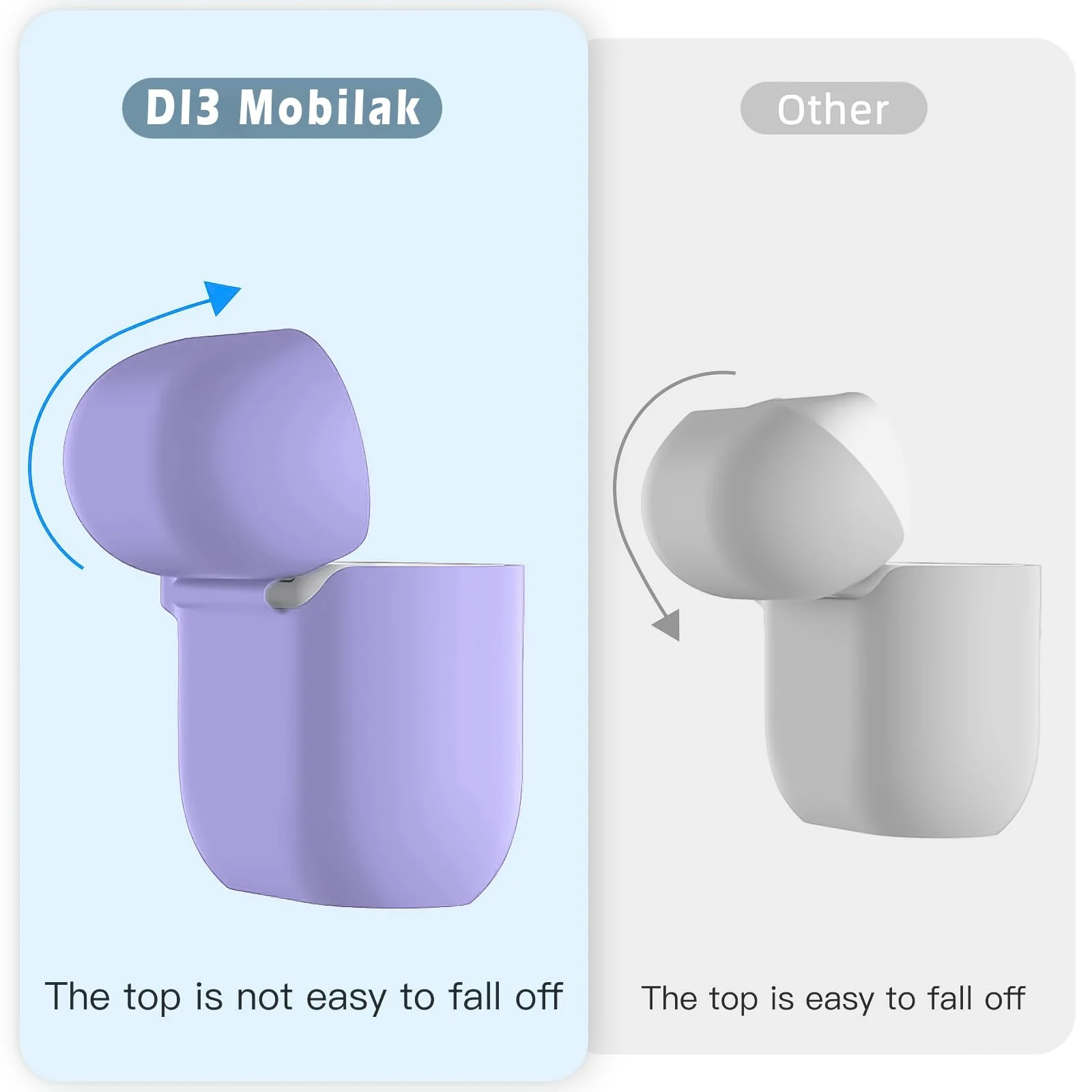 DL3 Mobilak Compatible with AirPods 4 Case (2024), Soft Silicone Full Protective Case Cover with Keychain, For Apple AirPods 4th Generation for Women Men - Banana Violet