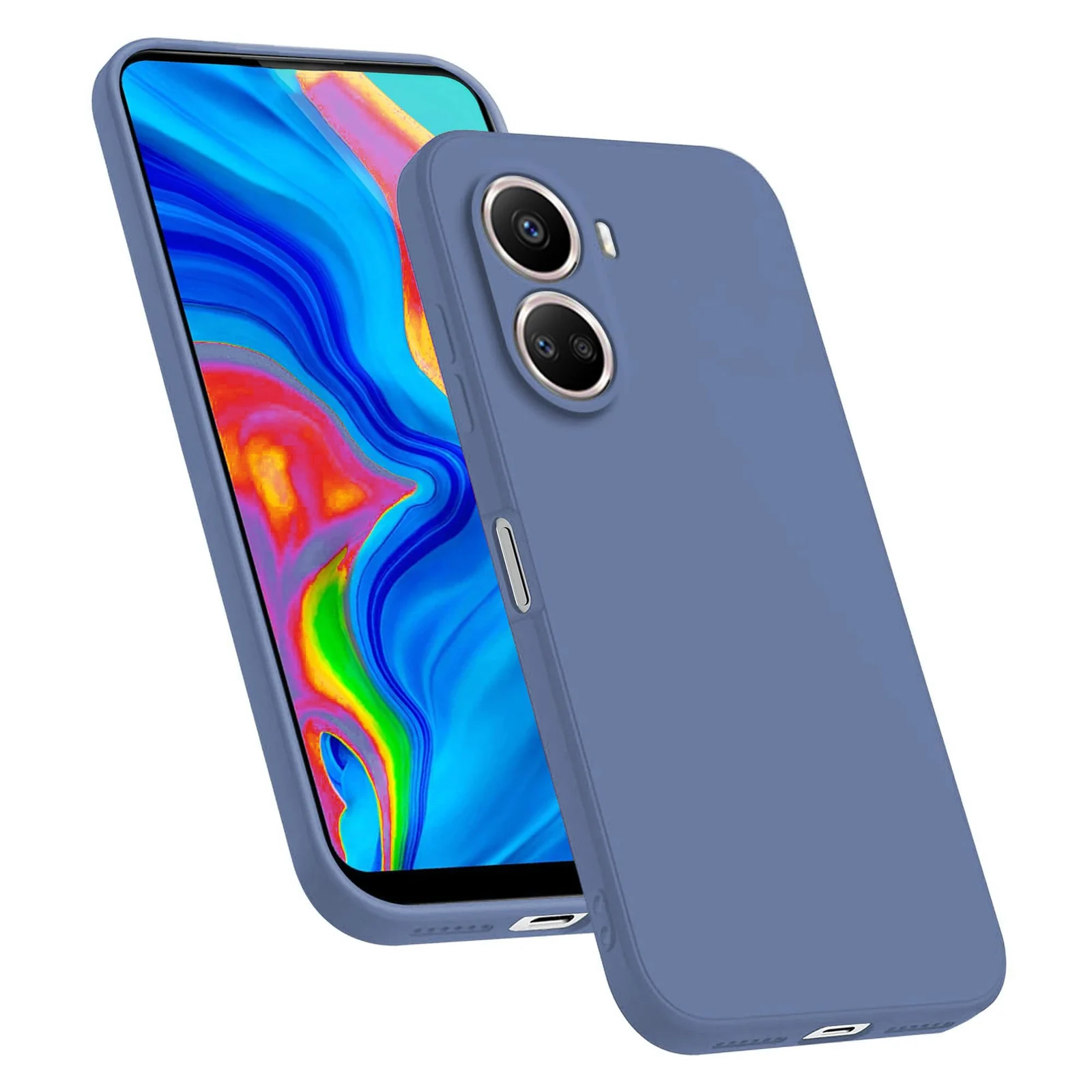 DL3 Mobilak Soft Silicone Protective Case for Huawei nova 10 SE with Microfiber Lining and Shockproof Design - Lavender